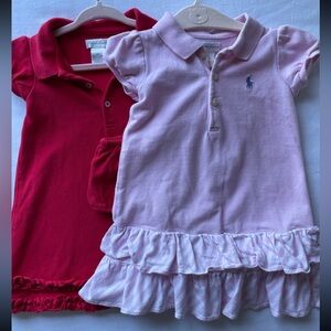 Polo by Ralph Lauren Pink and Red Kids Polo Dresses